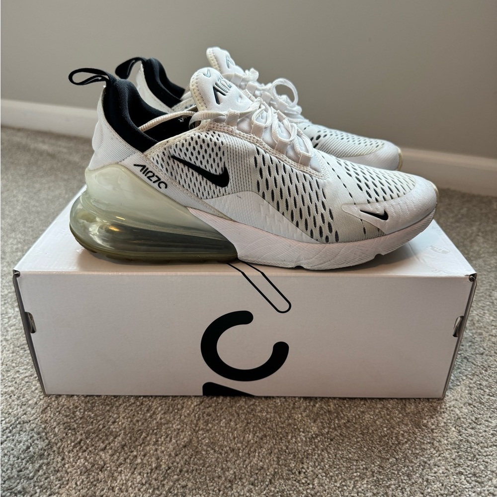 Nike Air Max 270 White and Black Sneakers